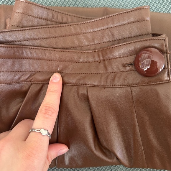 PRINCESS POLLY Brown Love Club Vegan Leather Pants - Picture 9 of 9